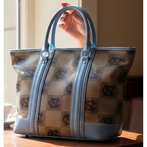 Sandol UNC North Carolina Tar Heels Tote Bag Carolina Blue Checkerboard 15x11